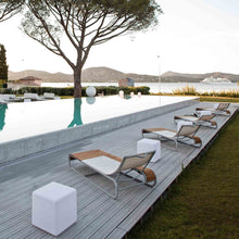 Load image into Gallery viewer, Cube Bluetooth Outdoor LED Lamp in Outside Area.
