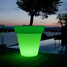Load image into Gallery viewer, Gota Bluetooth LED Planter in Outside Area.
