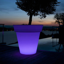 Load image into Gallery viewer, Gota Bluetooth LED Planter in Outside Area.
