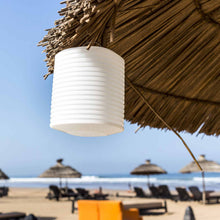 Load image into Gallery viewer, Lantern Bluetooth Outdoor LED Lamp in Outside Area.
