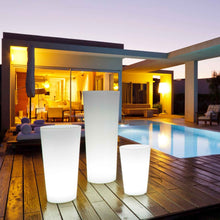 Load image into Gallery viewer, Tango Bluetooth Outdoor LED Planter in Outside Area.
