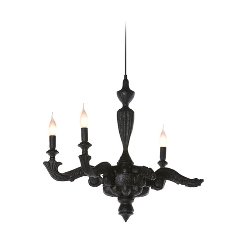 Smoke Chandelier in Black.