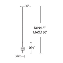 Load image into Gallery viewer, Smore LED Mini Pendant Light - line drawing.
