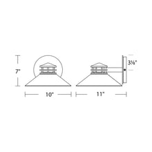 Load image into Gallery viewer, Sodor Outdoor LED Wall Light - line drawing.
