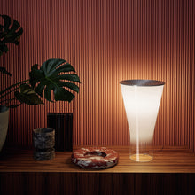 Load image into Gallery viewer, Soffio LED Table Lamp in living room.
