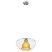Load image into Gallery viewer, Soft Pendant Light in Amber.

