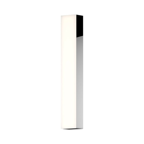 Solid Glass LED Bath Vanity Light in Polished Chrome/Small.