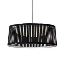 Load image into Gallery viewer, Solis LED Drum Pendant Light in Black/Large.
