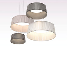 Load image into Gallery viewer, Solis LED Drum Pendant Light in various sizes.
