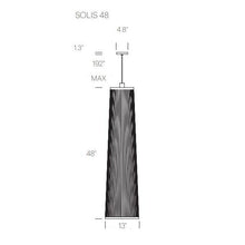 Load image into Gallery viewer, Solis LED Pendant Light - line drawing.
