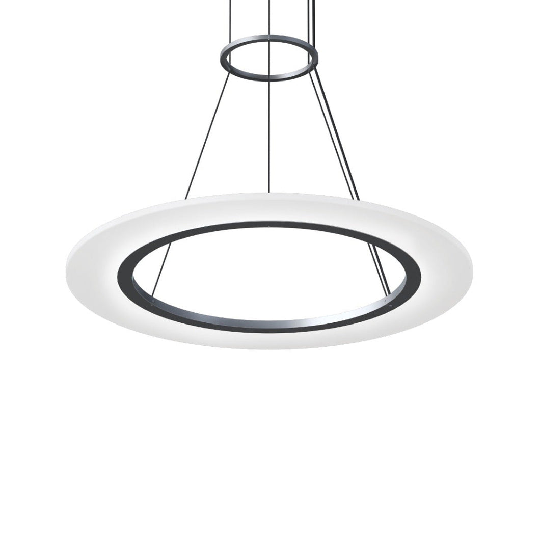 Arctic Rings™ LED Pendant Light in Bright Satin Aluminum (24-Inch).