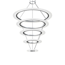 Load image into Gallery viewer, Arctic Rings™ Multi Tier LED Pendant Light in Bright Satin Aluminum.
