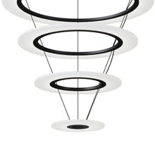 Load image into Gallery viewer, Arctic Rings™ Multi Tier LED Pendant Light in Detail.
