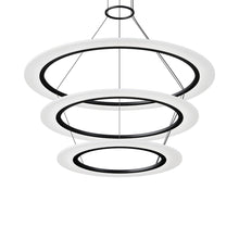 Load image into Gallery viewer, Arctic Rings™ Triple Ring LED Pendant Light in Satin Black (Large).
