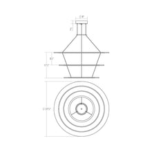 Load image into Gallery viewer, Arctic Rings™ Triple Ring LED Pendant Light - line drawing.
