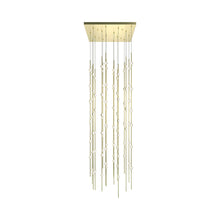 Load image into Gallery viewer, Constellation® Andromeda Square LED Pendant Light in Clear/Satin Brass.

