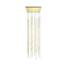 Load image into Gallery viewer, Constellation® Andromeda Square LED Pendant Light in White/Satin Brass.
