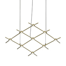 Load image into Gallery viewer, Constellation® Aquarius Minor LED Pedant Light in Clear/Satin Brass.

