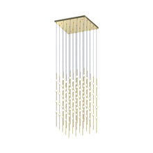 Load image into Gallery viewer, Constellation® Cosmic Cube LED Pendant Light in Satin Brass/White (100-Light).
