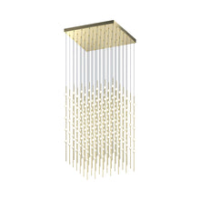 Load image into Gallery viewer, Constellation® Cosmic Cube LED Pendant Light in Satin Brass/White (245-Light).
