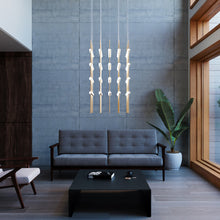 Load image into Gallery viewer, Constellation® Cosmic Cube LED Pendant Light in living room.
