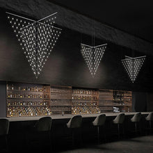 Load image into Gallery viewer, Constellation® Galaxy Matrix Arrow LED Pendant Light in bar.
