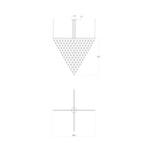Load image into Gallery viewer, Constellation® Galaxy Matrix Arrow LED Pendant Light - line drawing.
