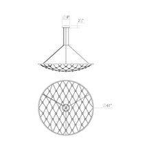 Load image into Gallery viewer, Constellation® Galaxy Matrix Round LED Pendant Light - line drawing.
