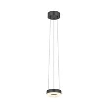 Load image into Gallery viewer, Corona Ring Mini LED Pendant Light in Satin Black.
