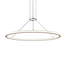 Load image into Gallery viewer, Luna™ LED Pendant Light in Satin Brass (48-Inch).
