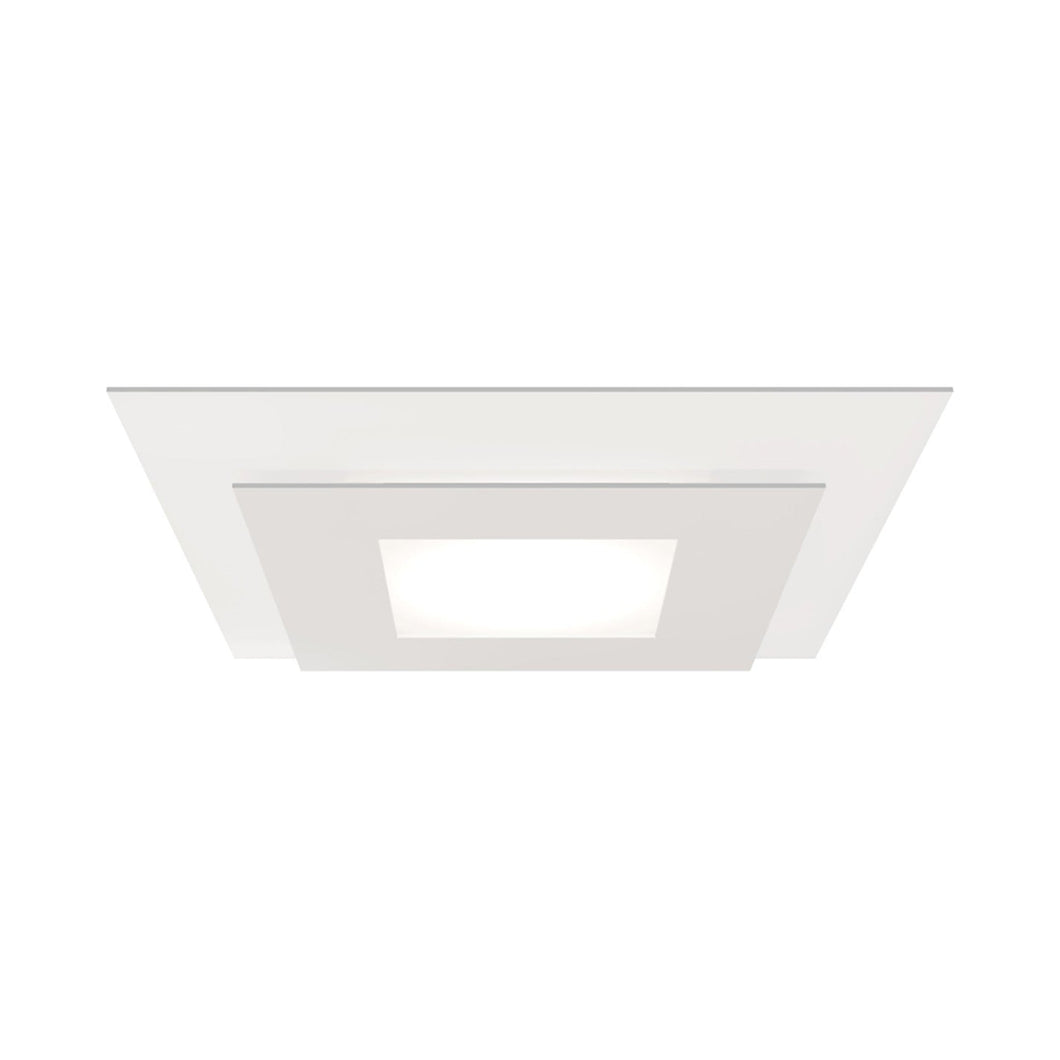 Offset™ Square LED Flush Mount Ceiling Light in White.