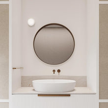 Load image into Gallery viewer, Reals Dome Outdoor LED Flush Mount Ceiling Light in bathroom.
