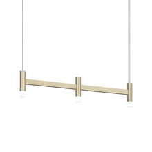 Load image into Gallery viewer, Systema Staccato™ LED Multi Light Pendant Light in Satin Brass (3-Light/Without Shade).
