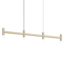 Load image into Gallery viewer, Systema Staccato™ LED Multi Light Pendant Light in Satin Brass (4-Light/Without Shade).
