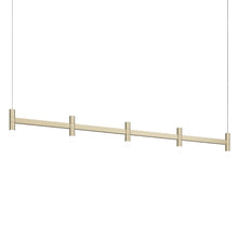 Load image into Gallery viewer, Systema Staccato™ LED Multi Light Pendant Light in Satin Brass (5-Light/Without Shade).
