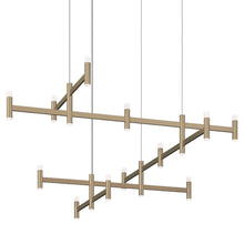 Load image into Gallery viewer, Systema Staccato™ LED Offset Pendant Light in Satin Brass (Standard).
