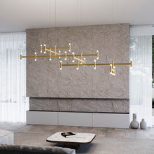 Load image into Gallery viewer, Systema Staccato™ LED Offset Pendant Light in living room.
