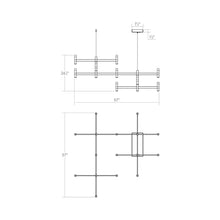 Load image into Gallery viewer, Systema Staccato™ LED Offset Pendant Light - line drawing.
