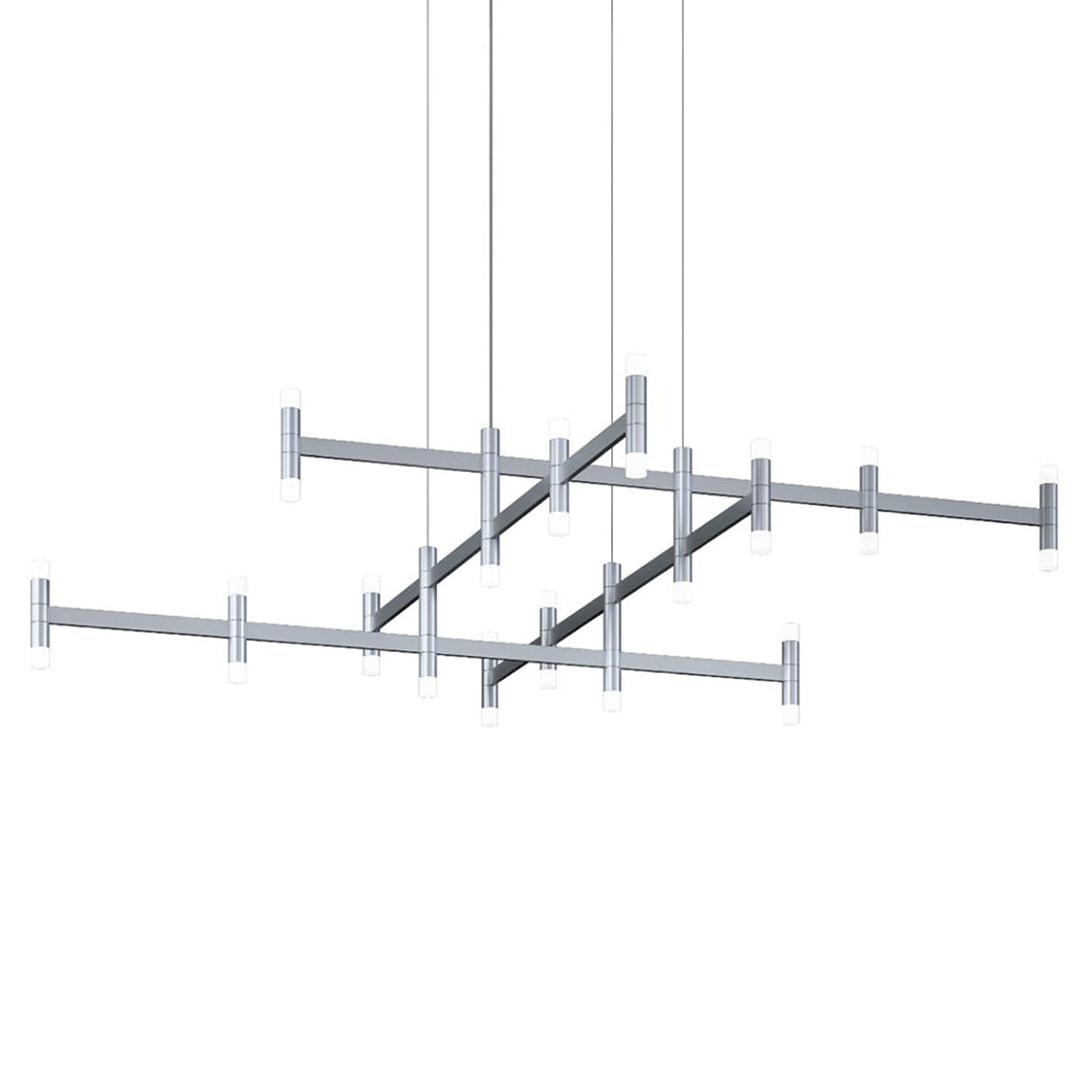 Systema Staccato™ LED Pendant Light in Bright Satin Aluminum (Standard).