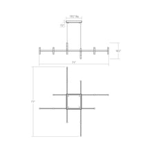 Load image into Gallery viewer, Systema Staccato™ LED Pendant Light - line drawing.
