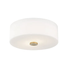 Load image into Gallery viewer, Sophie Flush Mount Ceiling Light in Aged Brass.
