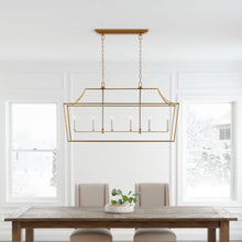 Load image into Gallery viewer, Southold Linear Chandelier in dining room.
