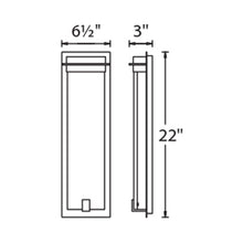 Load image into Gallery viewer, Spa Outdoor LED Wall Light - line drawing.
