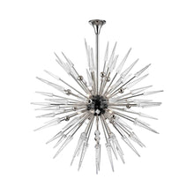 Load image into Gallery viewer, Sparta Chandelier in 18-Light/Polished Nickel/Clear.
