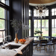 Load image into Gallery viewer, Sparta Chandelier in dining room.
