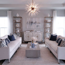 Load image into Gallery viewer, Sparta Chandelier in living room.
