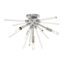Load image into Gallery viewer, Spiked Flush Mount Ceiling Light in Chrome.
