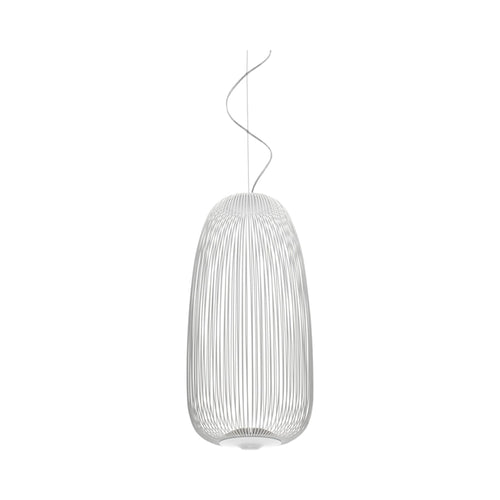 Spokes 1 LED Pendant Light in White.