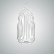 Load image into Gallery viewer, Spokes 1 LED Pendant Light in White.
