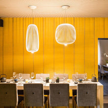 Load image into Gallery viewer, Spokes 1 LED Pendant Light in dining room.

